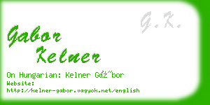 gabor kelner business card